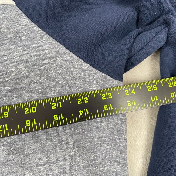 Two-Tone Pullover Woman's Hoodie Sweatshirt XL Blue & Gray Cotton/Poly Blend - Picture 5 of 8